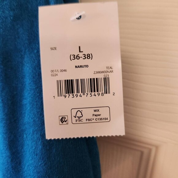 Men's Naruto Anime Blue Shorts L (36-38) Elastic Waistband & Drawstring - Picture 3 of 9